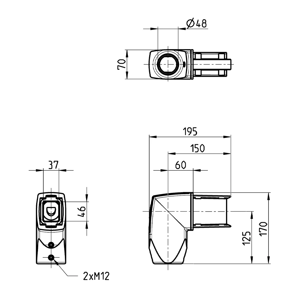 Winkel reduziert RD 48
