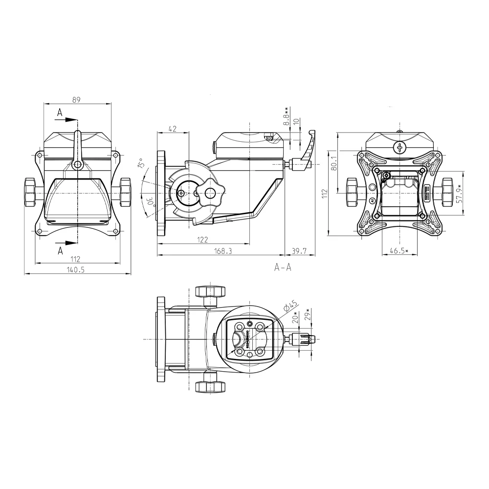 Dreh-Neigungskupplung S 1015500003