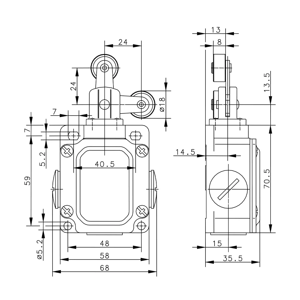 Schwenkhebel Doppelrolle - DR