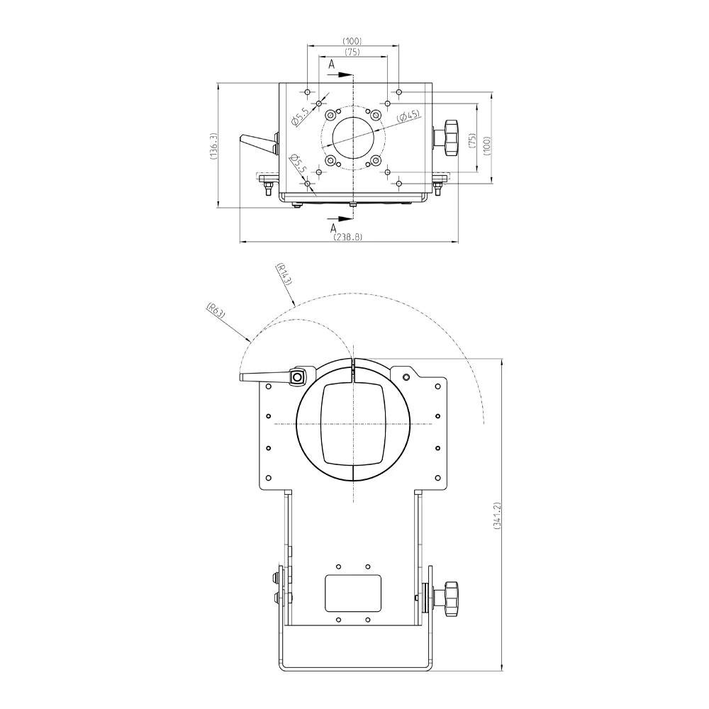 VESA-Halter neigbar